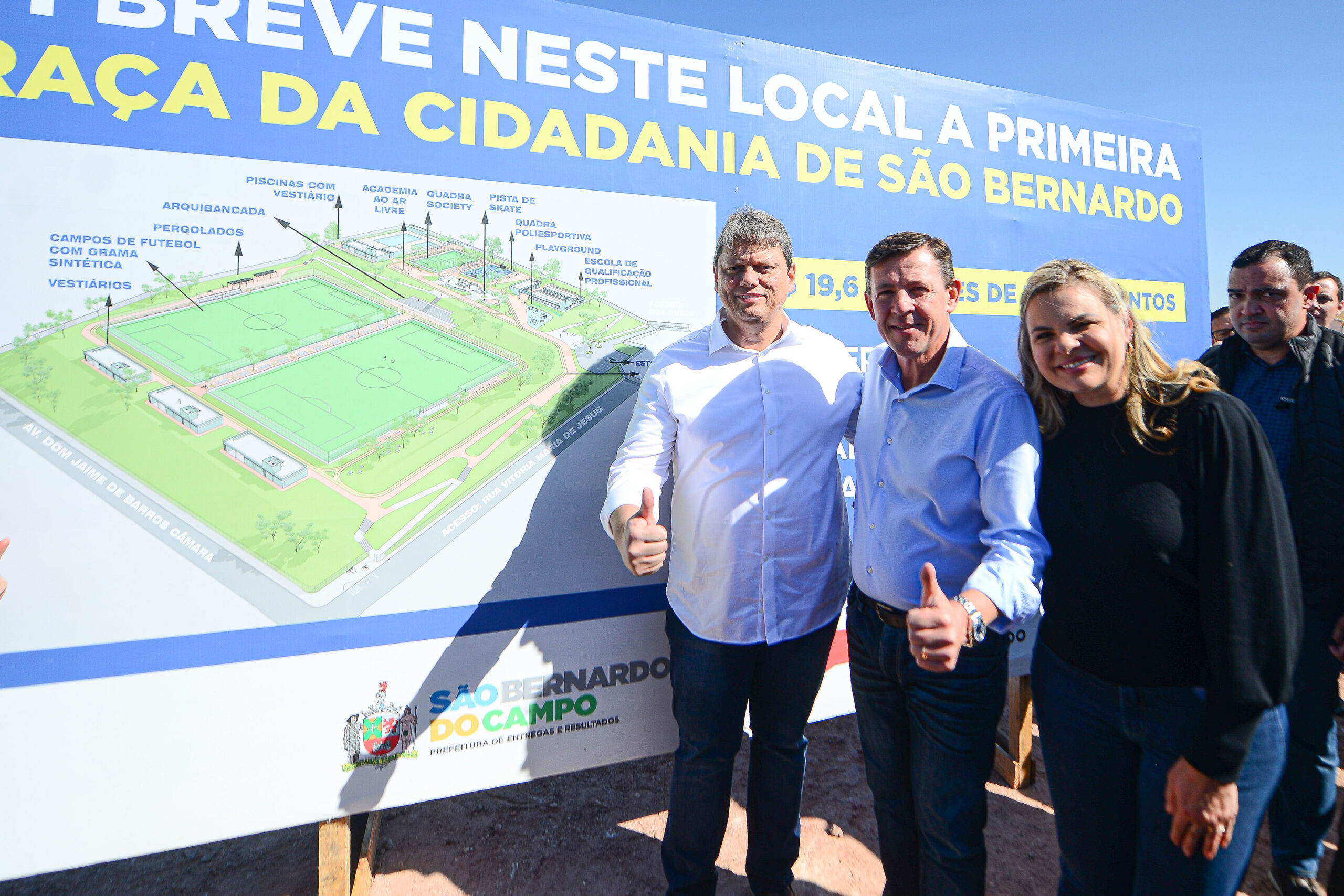 Em 1ª agenda no ABC, Tarcísio de Freitas vistoria Parque da Cidadania e anuncia R$ 150 milhões na saúde de São Bernardo