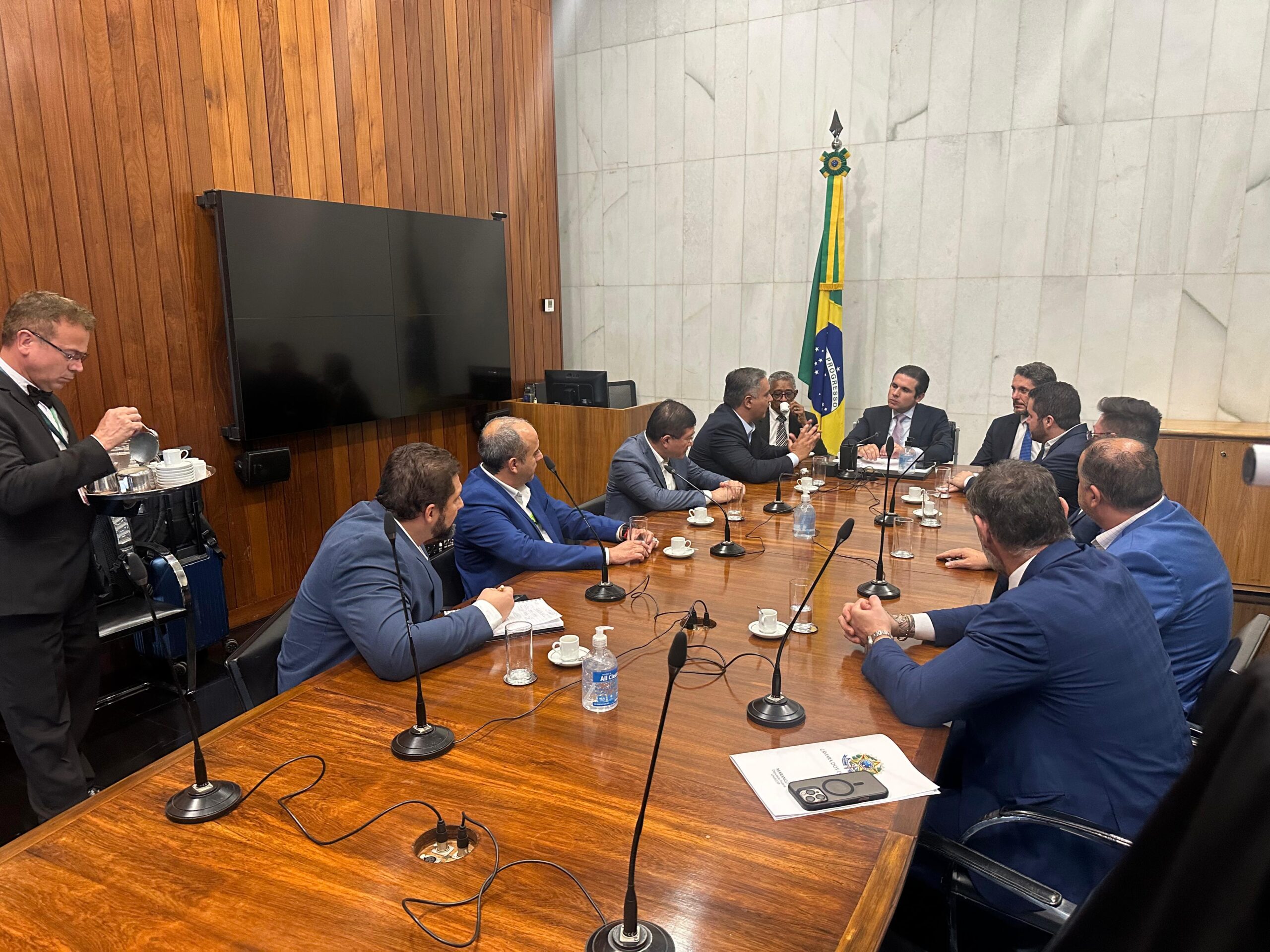 Encontro de prefeitos do Grande ABC com Hugo Motta, presidente da Câmara dos Deputados